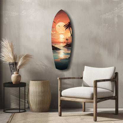 Sunset Dreams in the Ocean Glass Wall Art