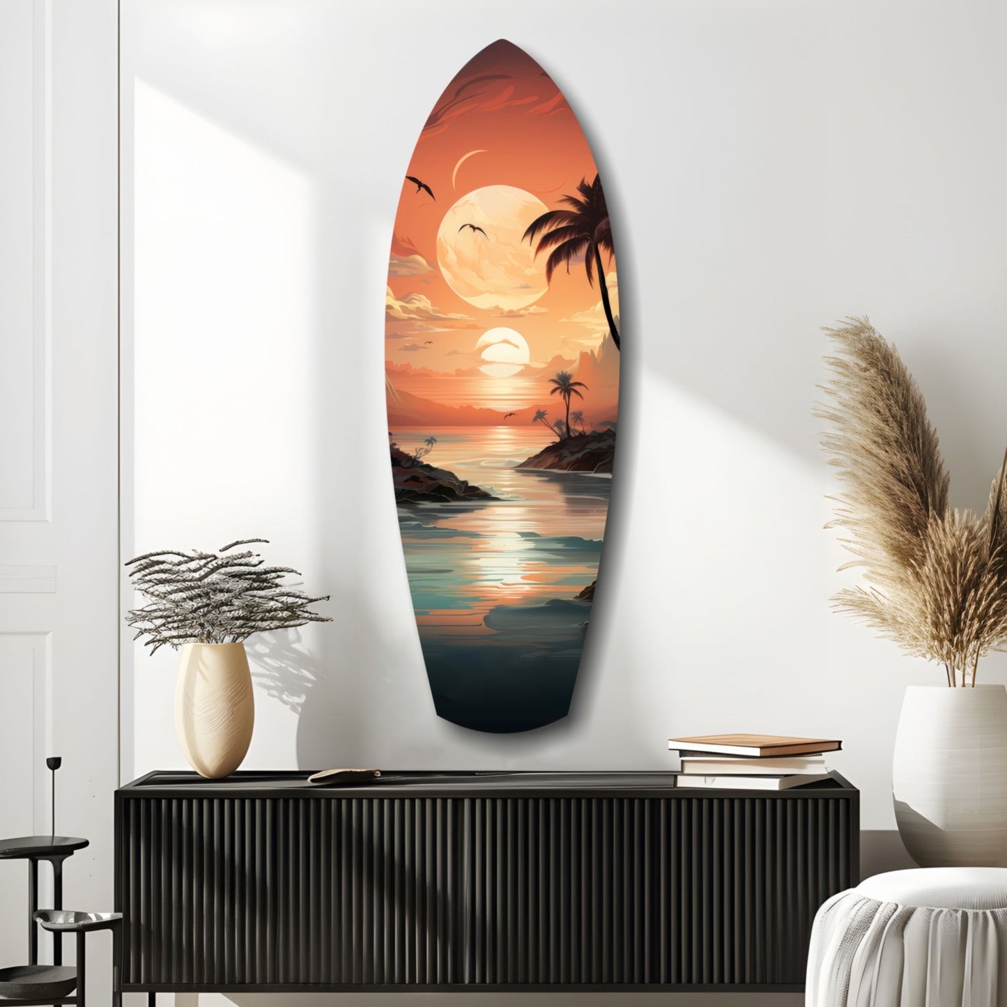 Sunset Dreams in the Ocean Glass Wall Art